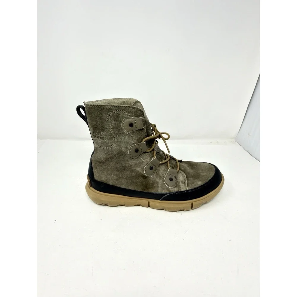 Sorel‎ Explorer Waterproof Boots Men's 11 Suede Winter Hiking Sage Green NM4499
